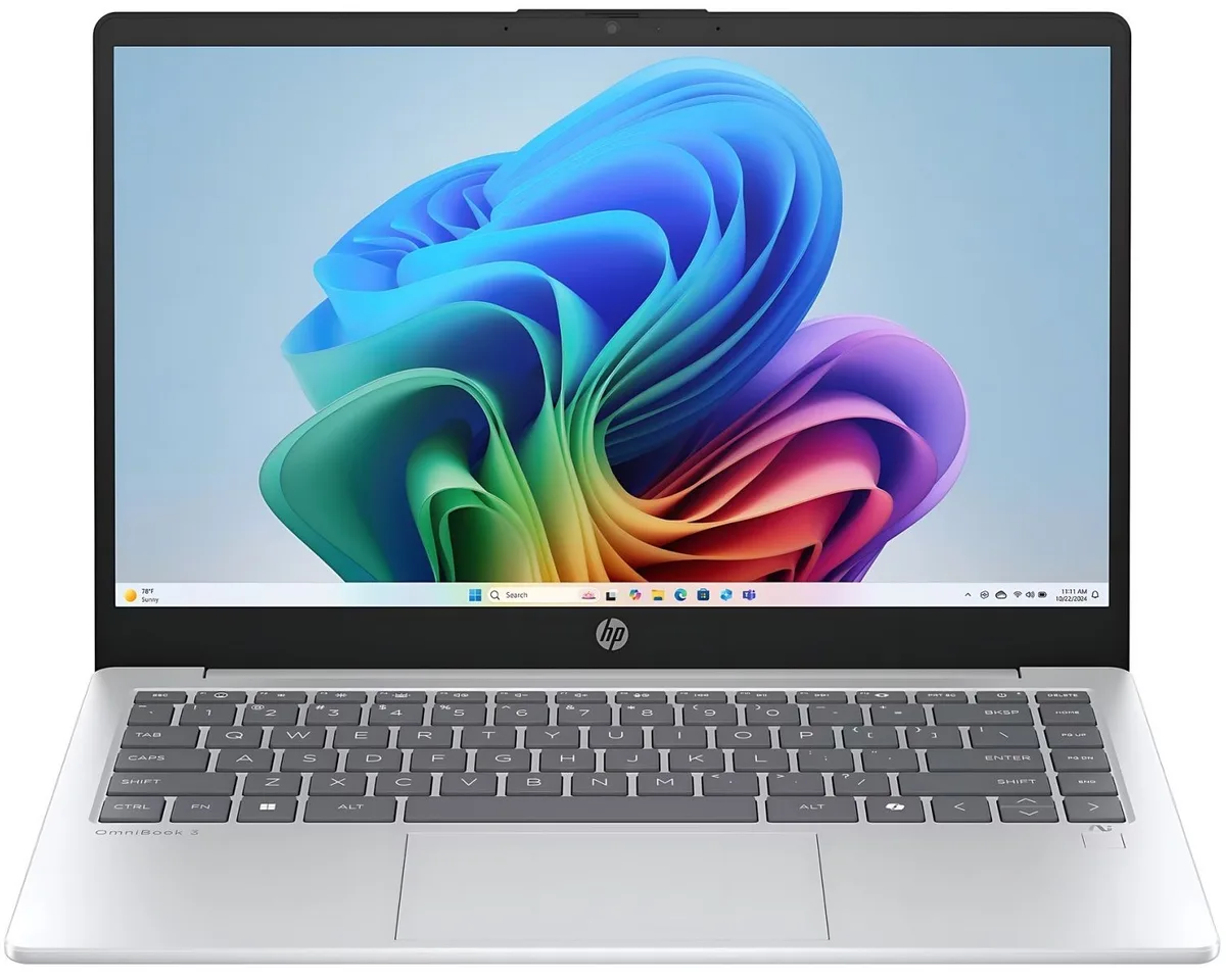 Ноутбук HP OmniBook 3 14-ha0001ua 14" FHD AG, AMD AI 5 340, 24GB, F1TB, UMA, Win11, сріблястий