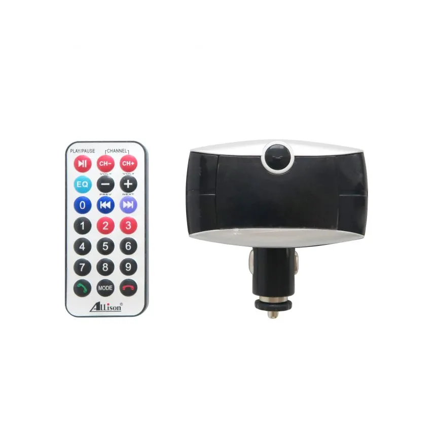 FM-трансмітер Bluetooth 4 порти пластик чорний