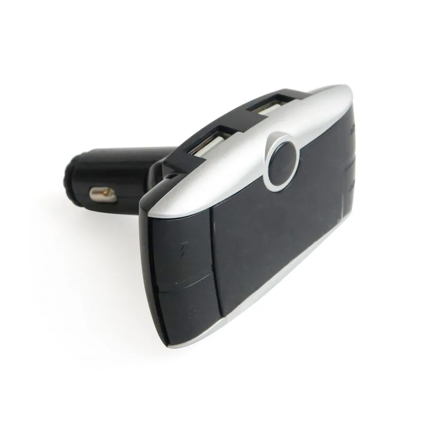 FM-трансмиттер Bluetooth 4 порта пластиковый черный