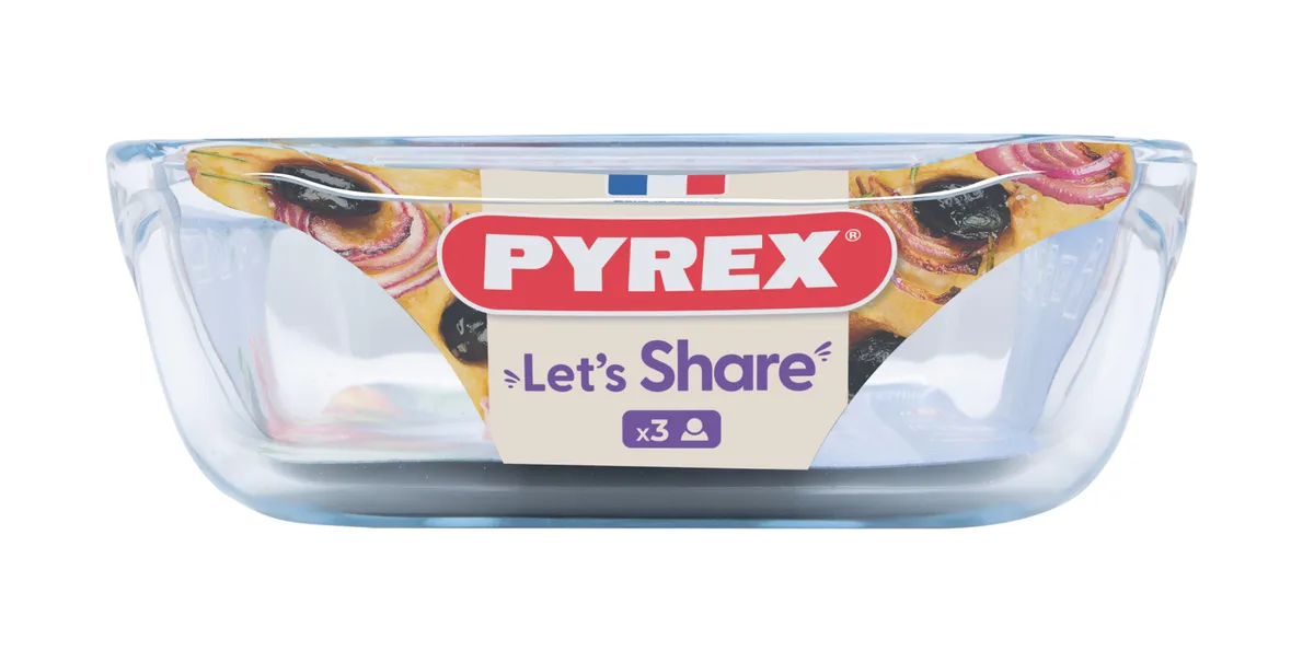 Форма для запікання Pyrex боросилікатне скло 27х17х6 см прозора