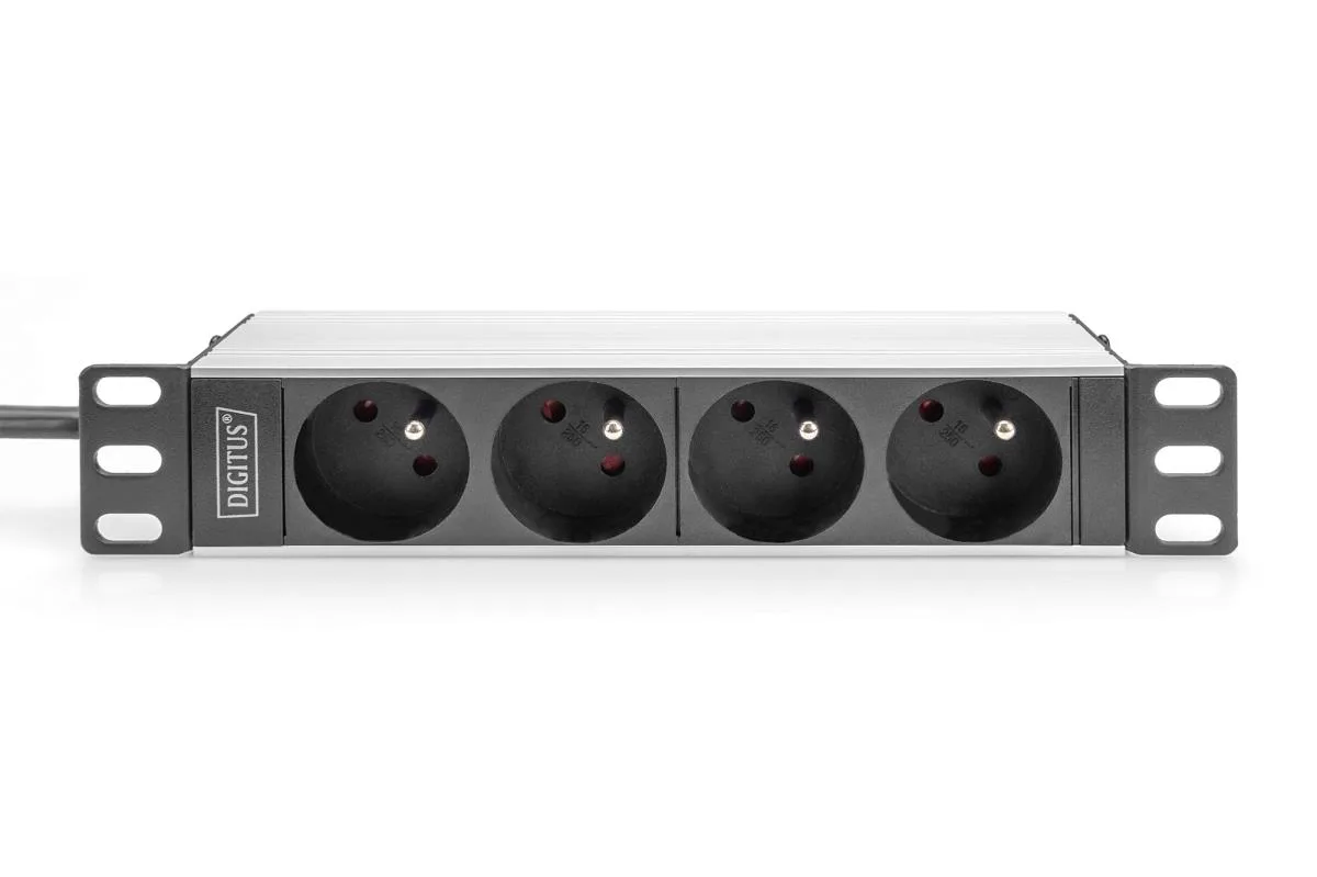 Пристрій розподілу електроживлення DIGITUS 10" 1U, 16A, 230V 4xSchuko, вилка Schuko