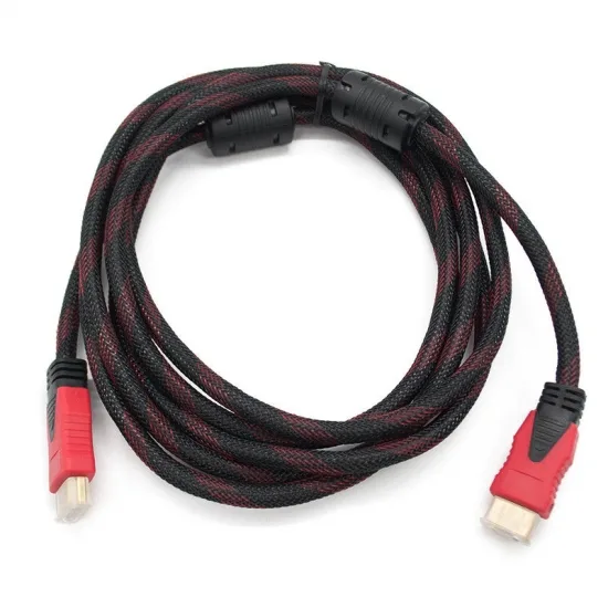Кабель HDMI нейлоновий 5 м чорний червоний