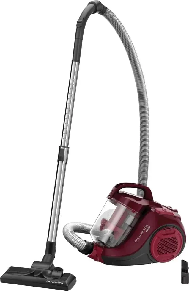 Пилосос Rowenta Compact Power Cyclonic, 750 Вт, контейнерний, об'єм 1.2 л, фільтр HEPA, червоний.