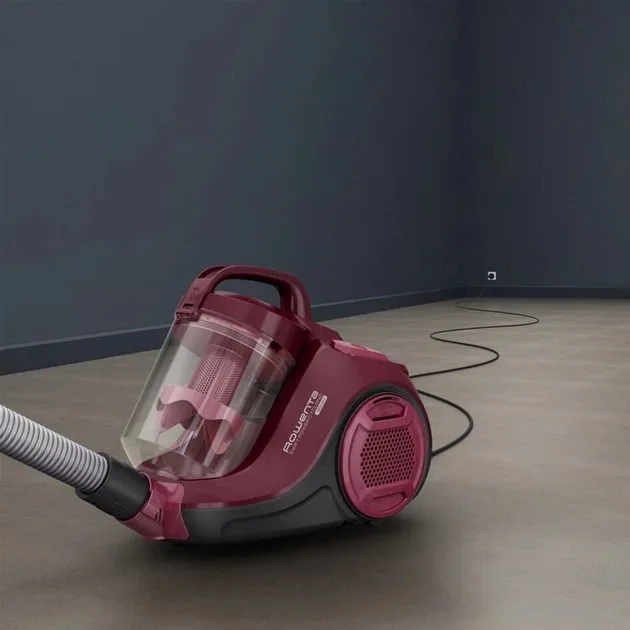 Пилосос Rowenta Compact Power Cyclonic, 750 Вт, контейнерний, об'єм 1.2 л, фільтр HEPA, червоний.