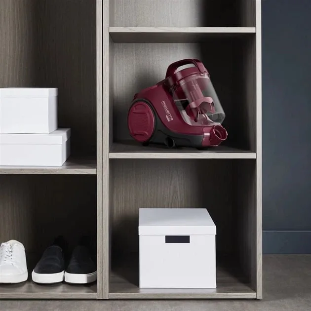 Пилосос Rowenta Compact Power Cyclonic, 750 Вт, контейнерний, об'єм 1.2 л, фільтр HEPA, червоний.
