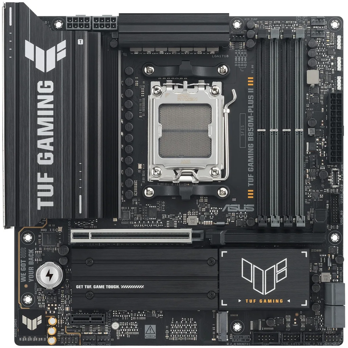 Материнcька плата ASUS TUF GAMING B850M-PLUS II sAM5 B850 4xDDR5 M.2 HDMI DP mATX