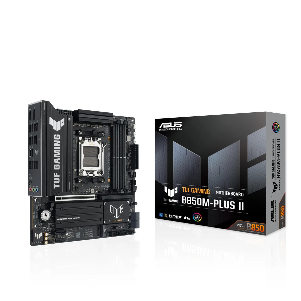 Материнcька плата ASUS TUF GAMING B850M-PLUS II sAM5 B850 4xDDR5 M.2 HDMI DP mATX