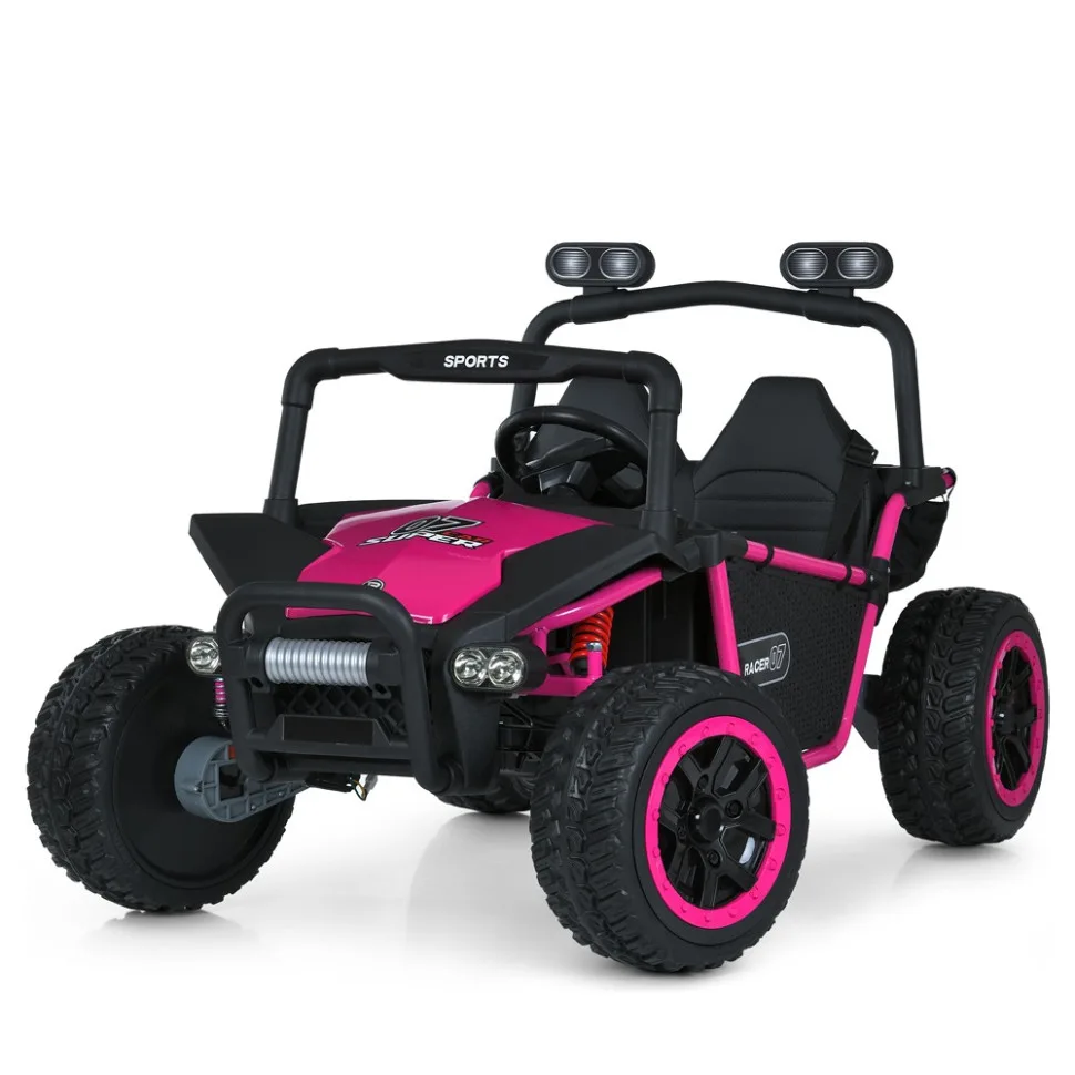 Дитячий електромобіль Bambi Racer шкіряний 24V 10AH червоний