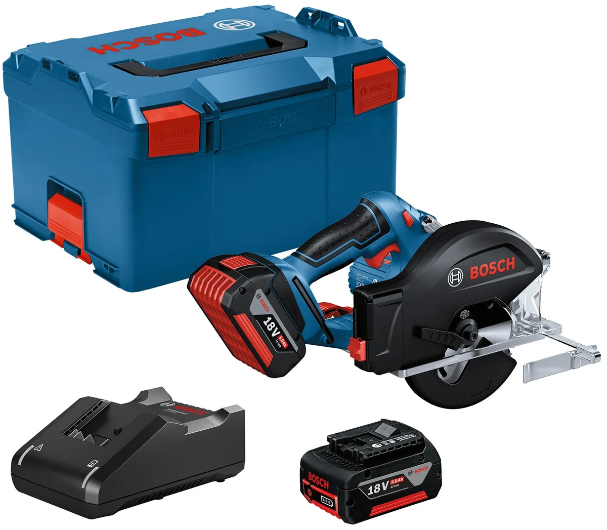 Акумуляторна дискова пила Bosch Professional GKM 18V-50 18В 2х5А·год 136мм 4250об/хв 2.2кг