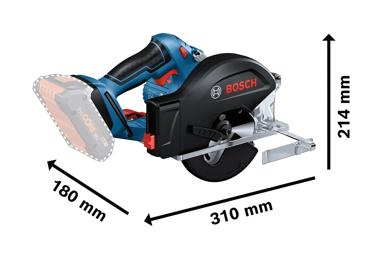Акумуляторна дискова пила Bosch Professional GKM 18V-50 18В 2х5А·год 136мм 4250об/хв 2.2кг