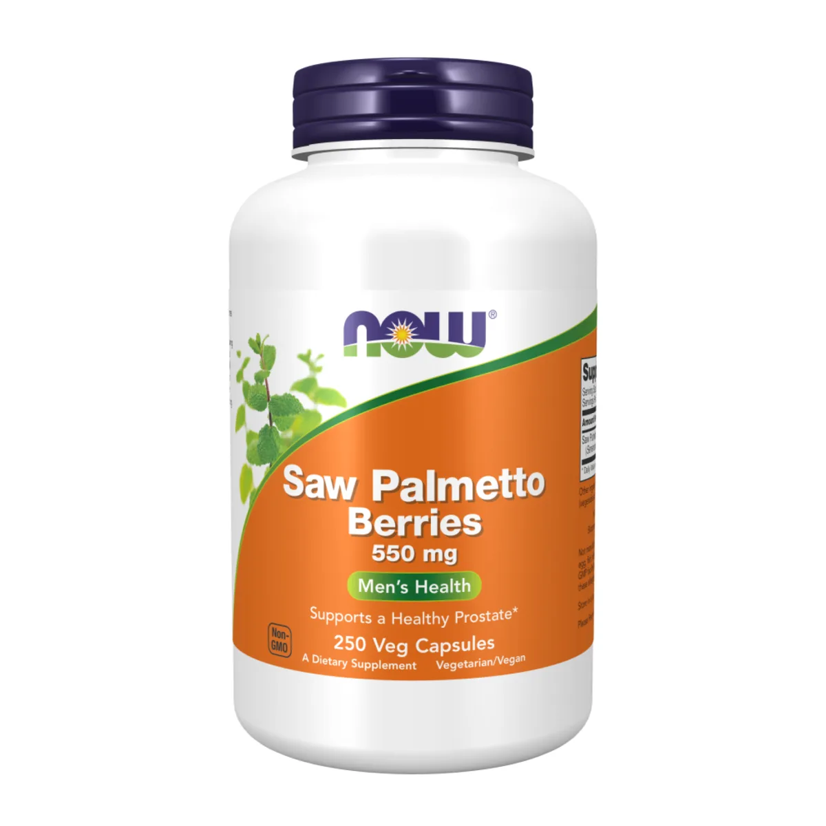 Saw Palmetto 550mg 250 капсул Now Foods растительная добавка для поддержки предстательной железы