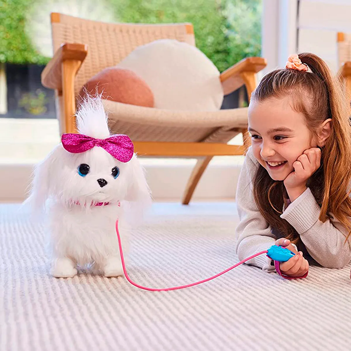 Інтерактивне цуценя Pets & Robo Alive поліестер 32х18 см рожеве