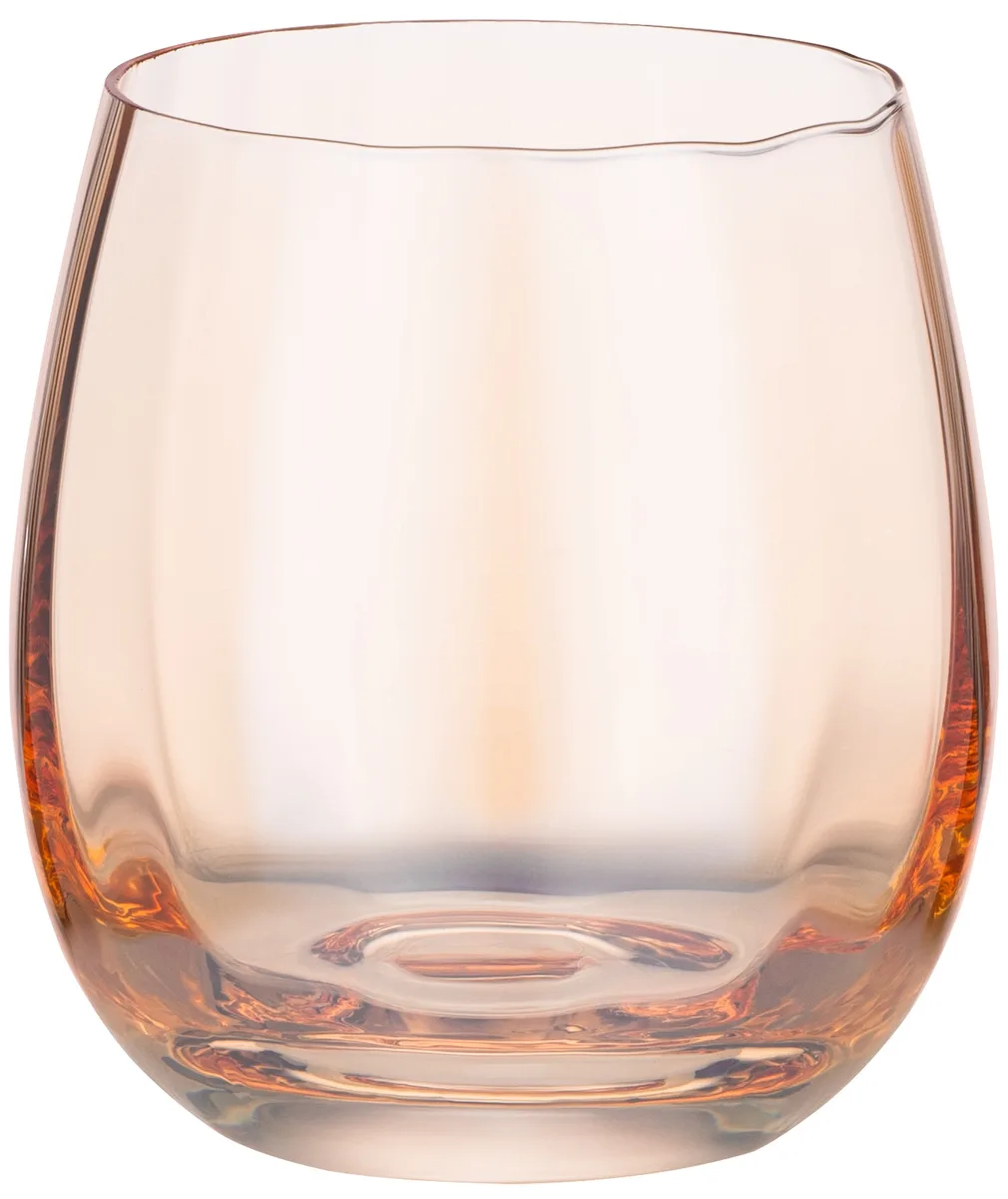 Набір низьких склянок ARDESTO Black Mars Amber 480 мл, 2 шт, скло, з золотистим відтінком.