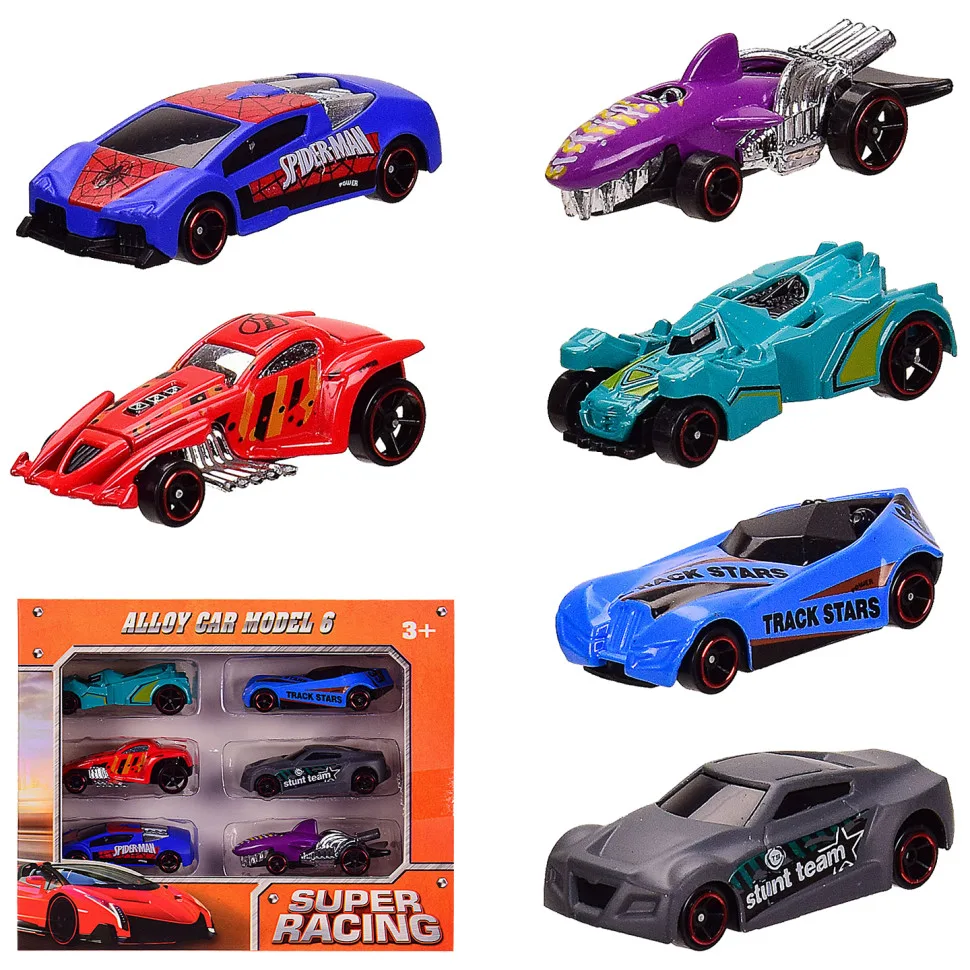 Набор металлических машин A-Toys 7х3х2,5 см 6 цветов