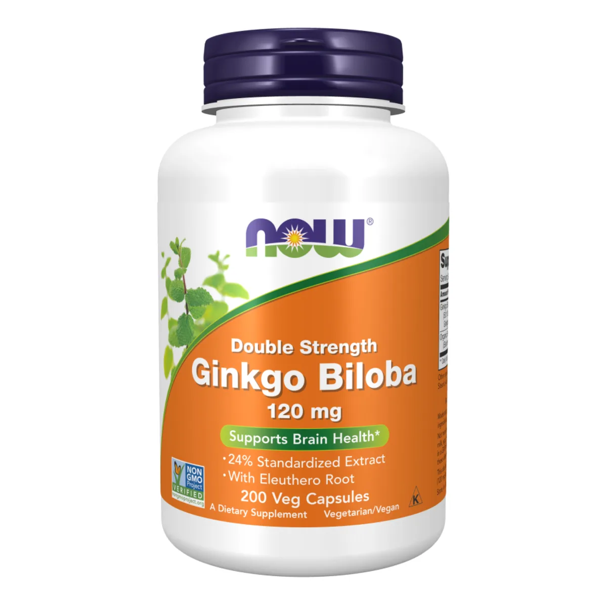 Ginkgo Biloba 120mg 200 vcaps Now Foods вегетарианская капсула без ГМО