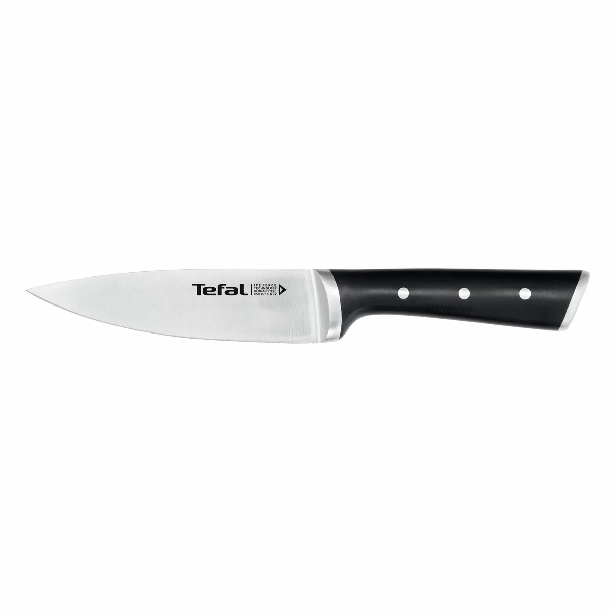 Кухонний ніж для шеф-кухаря Tefal Ice Force, 15 см, зі сталі нержавіючої, ручка з пластику.