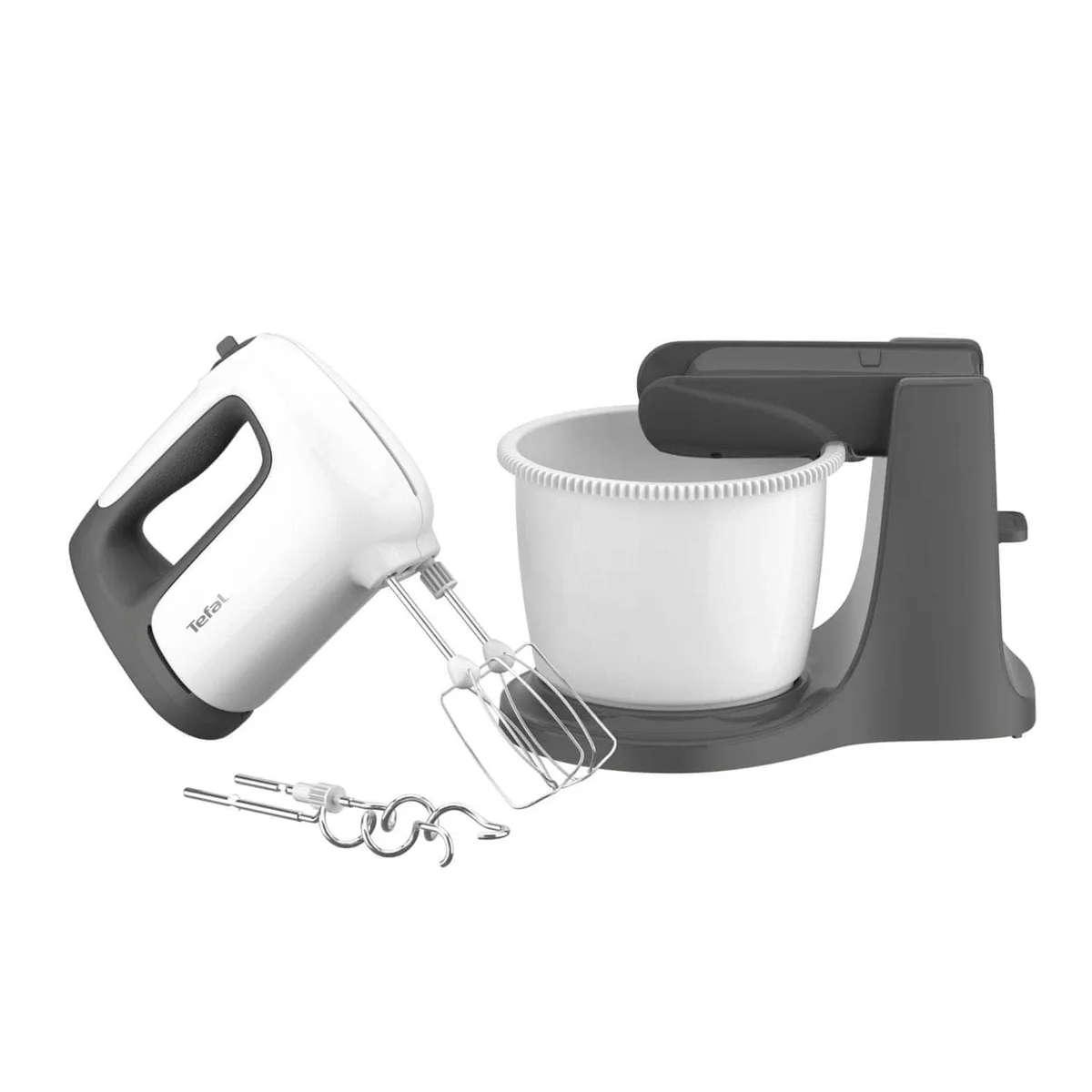 Міксер Tefal стаціонарний 500Вт пластикова чаша 2.5л біло-сірий
