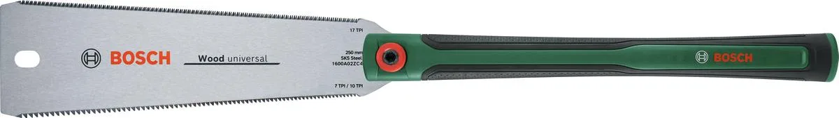 Ножівка по дереву Bosch Ryoba 250мм ручна пила для точного різання дерева та пластику