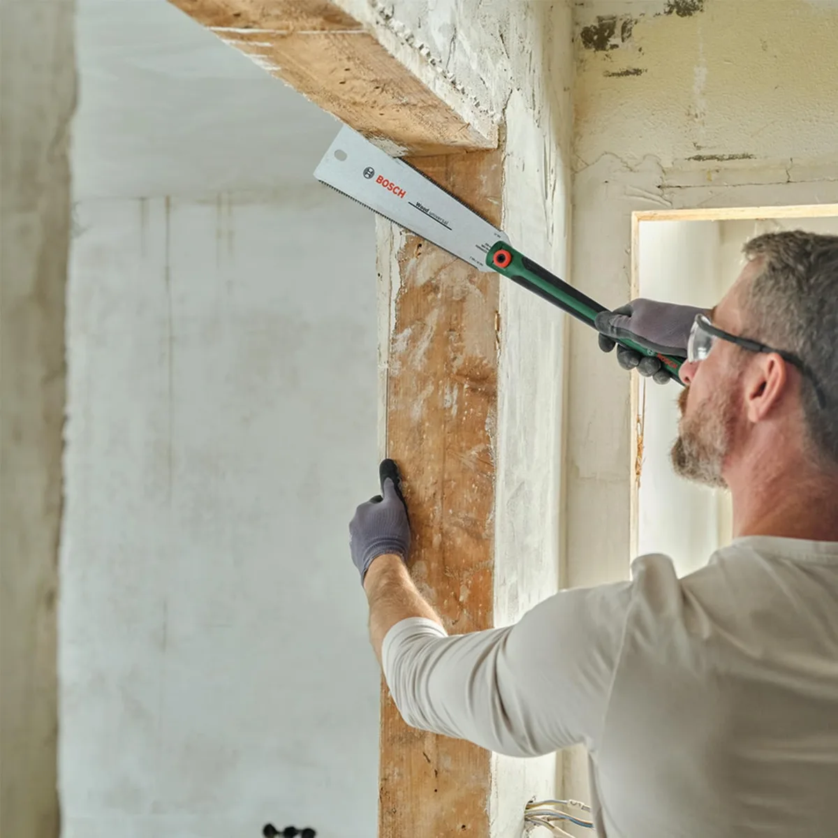 Ножівка по дереву Bosch Ryoba 250мм ручна пила для точного різання дерева та пластику