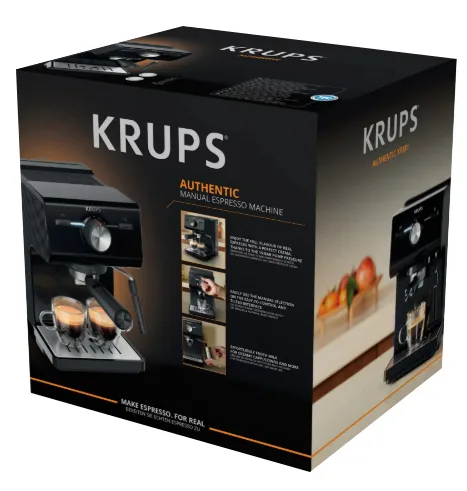 Кавоварка еспресо Krups пластикова 20х28,6х28,8 см чорна