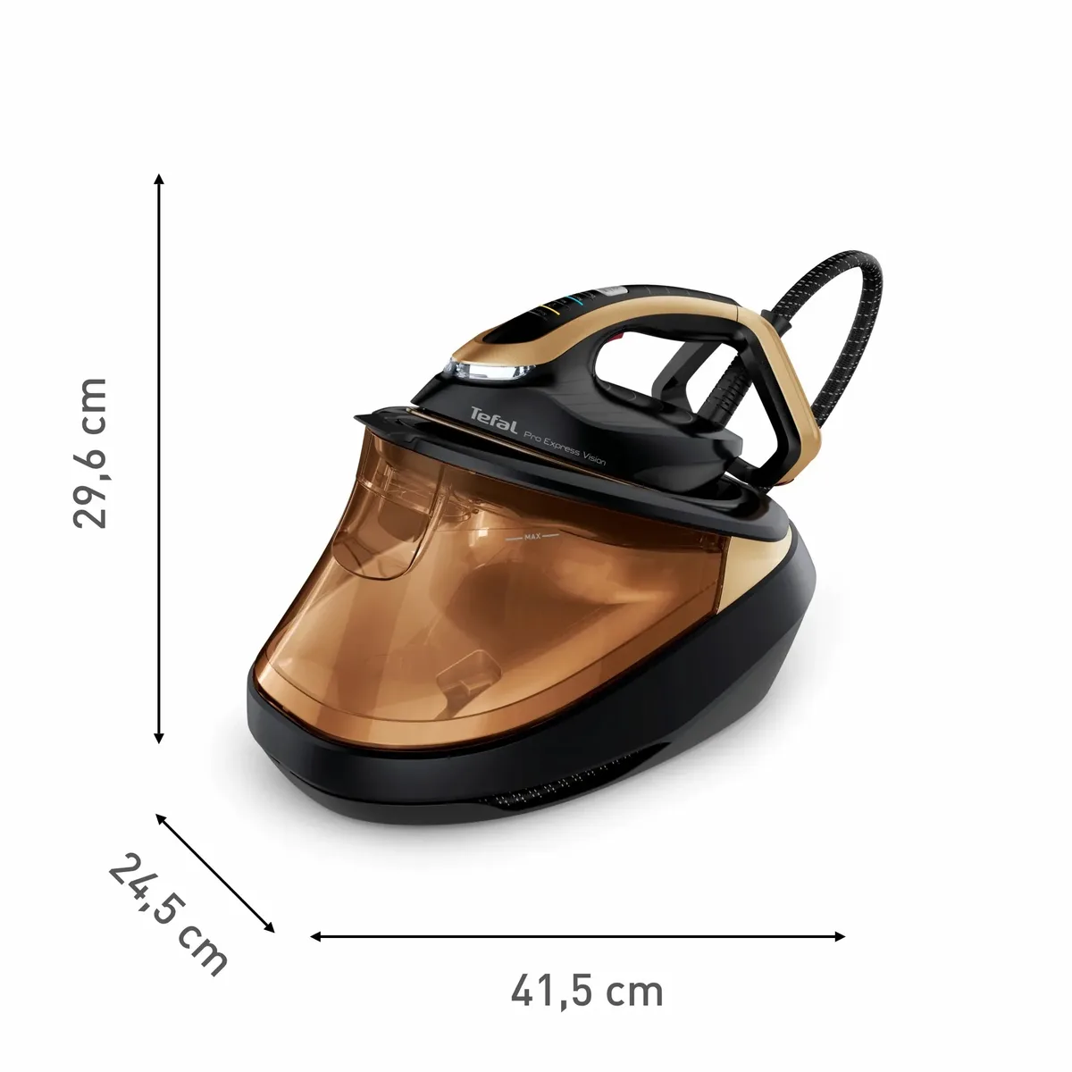 Парогенератор Tefal Pro Express Vision, 3000Вт, 1200мл, потужний паровий удар 800гр, стабільна подача пари 180гр, зручний кер.