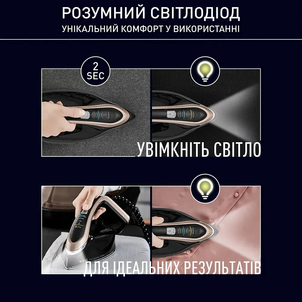 Парогенератор Tefal Pro Express Vision, 3000Вт, 1200мл, потужний паровий удар 800гр, стабільна подача пари 180гр, зручний кер.