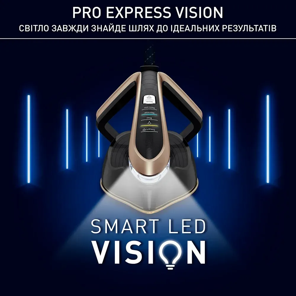 Парогенератор Tefal Pro Express Vision, 3000Вт, 1200мл, потужний паровий удар 800гр, стабільна подача пари 180гр, зручний кер.