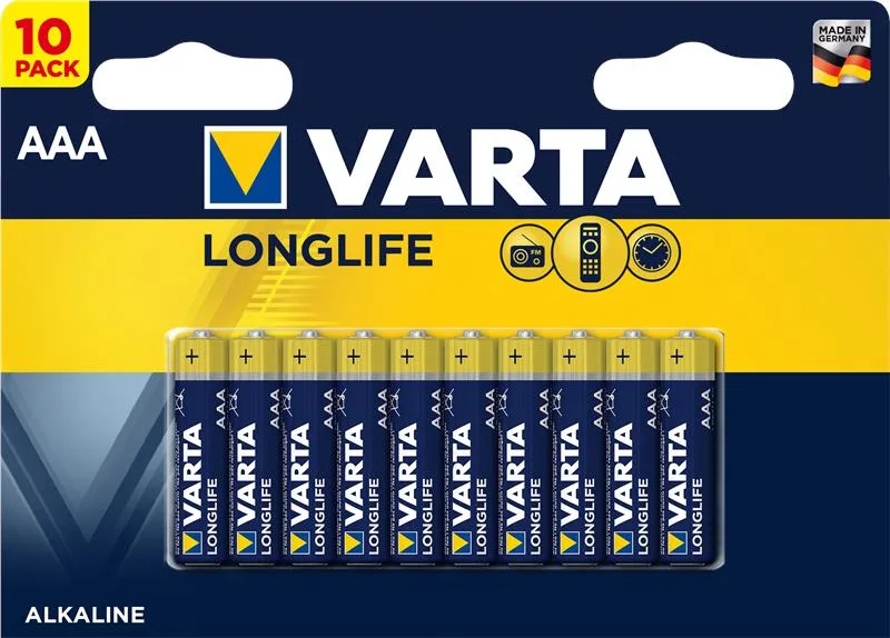 Батарейка Varta Longlife лужна AAA блістер, 10 шт