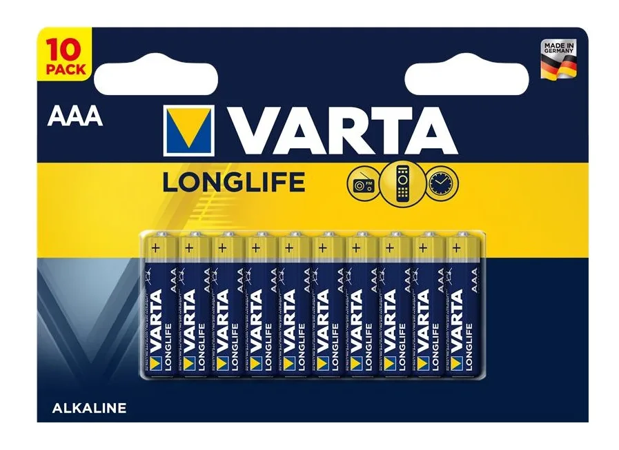Батарейка Varta Longlife лужна AAA блістер, 10 шт