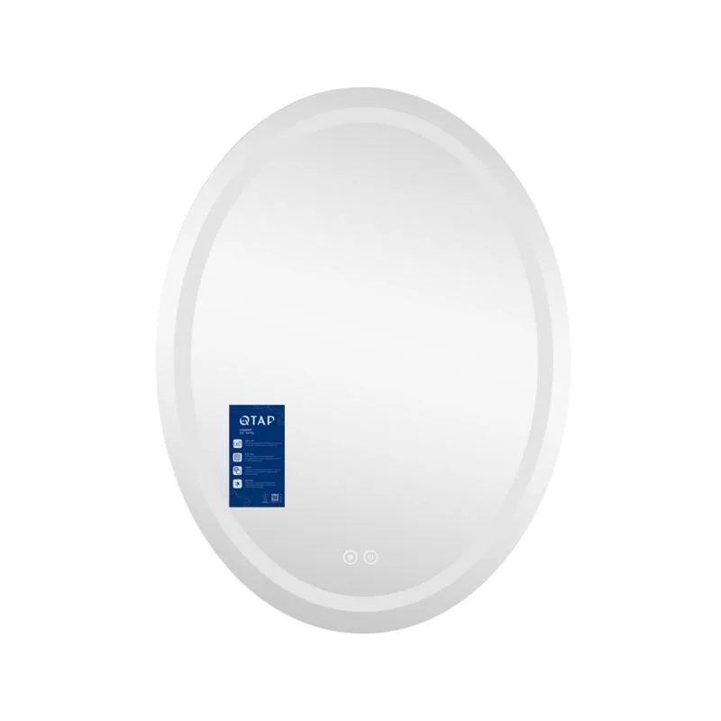 Зеркало Qtap Mideya 600х800 мм LED-подсветка сенсорная металл/пластик антизапотевание