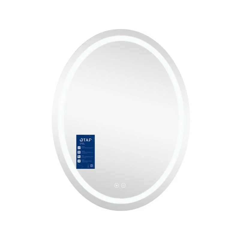 Зеркало Qtap Mideya 600х800 мм LED-подсветка сенсорная металл/пластик антизапотевание