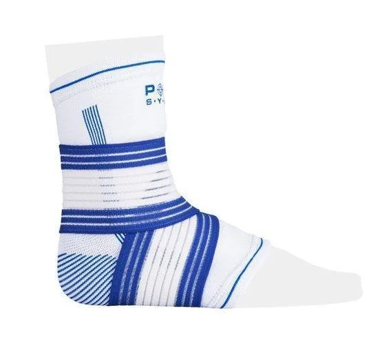 Бандаж на гомілкостоп Active Point бавовна L/XL синій білий