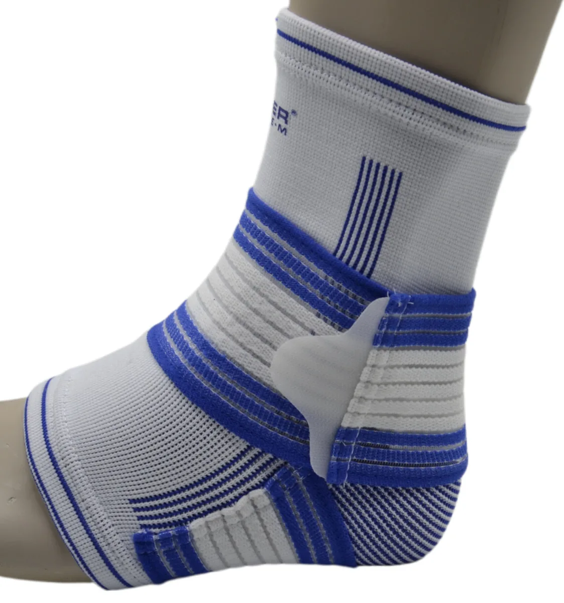 Бандаж на гомілкостоп Active Point бавовна L/XL синій білий
