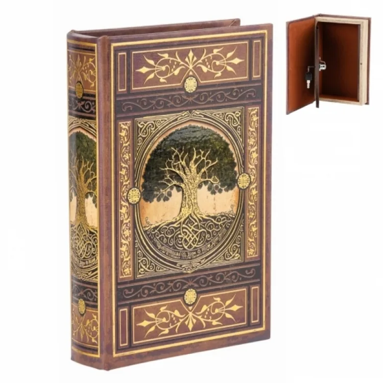 Книга-сейф еко шкіра 26х16х5 см коричнева