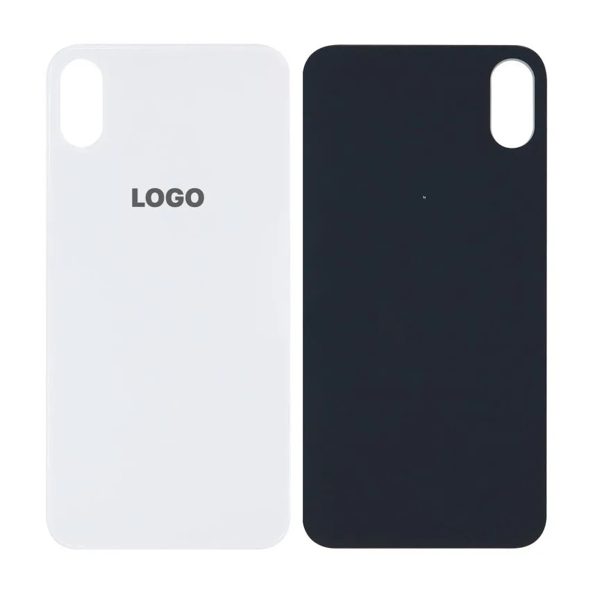 Задня кришка Apple iPhone X Original Quality  біла  з великим вирізом під камеру