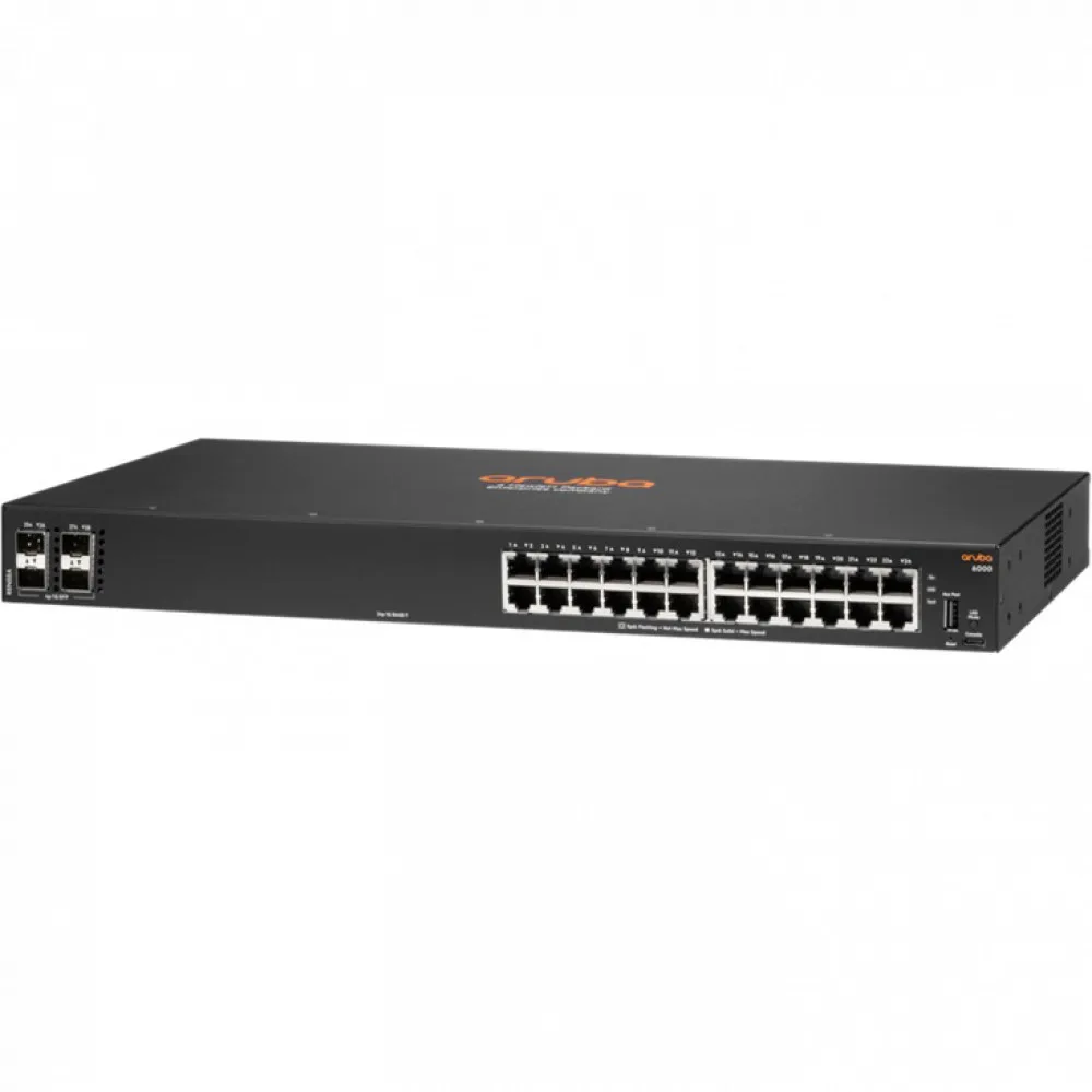 Комутатор HPE Aruba 6000, 24xGE, 4xGE SFP ports, LT Warranty