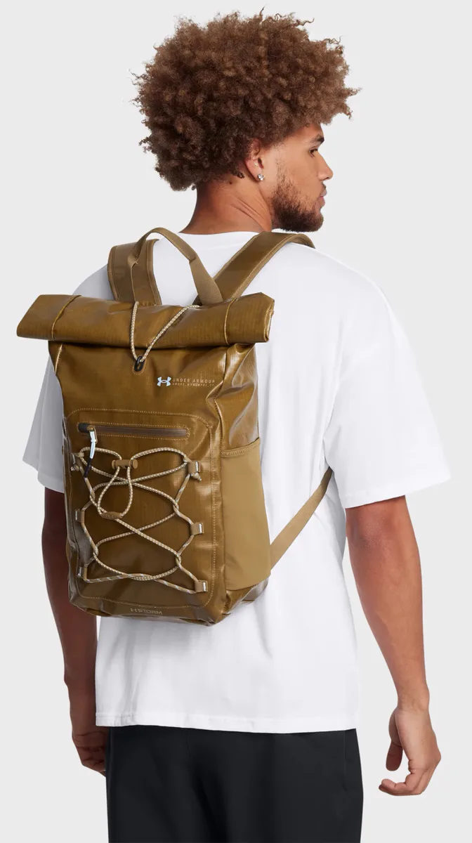 Рюкзак Under Armour 95 процентов полиэстер 25х43х10 см коричневый унисекс