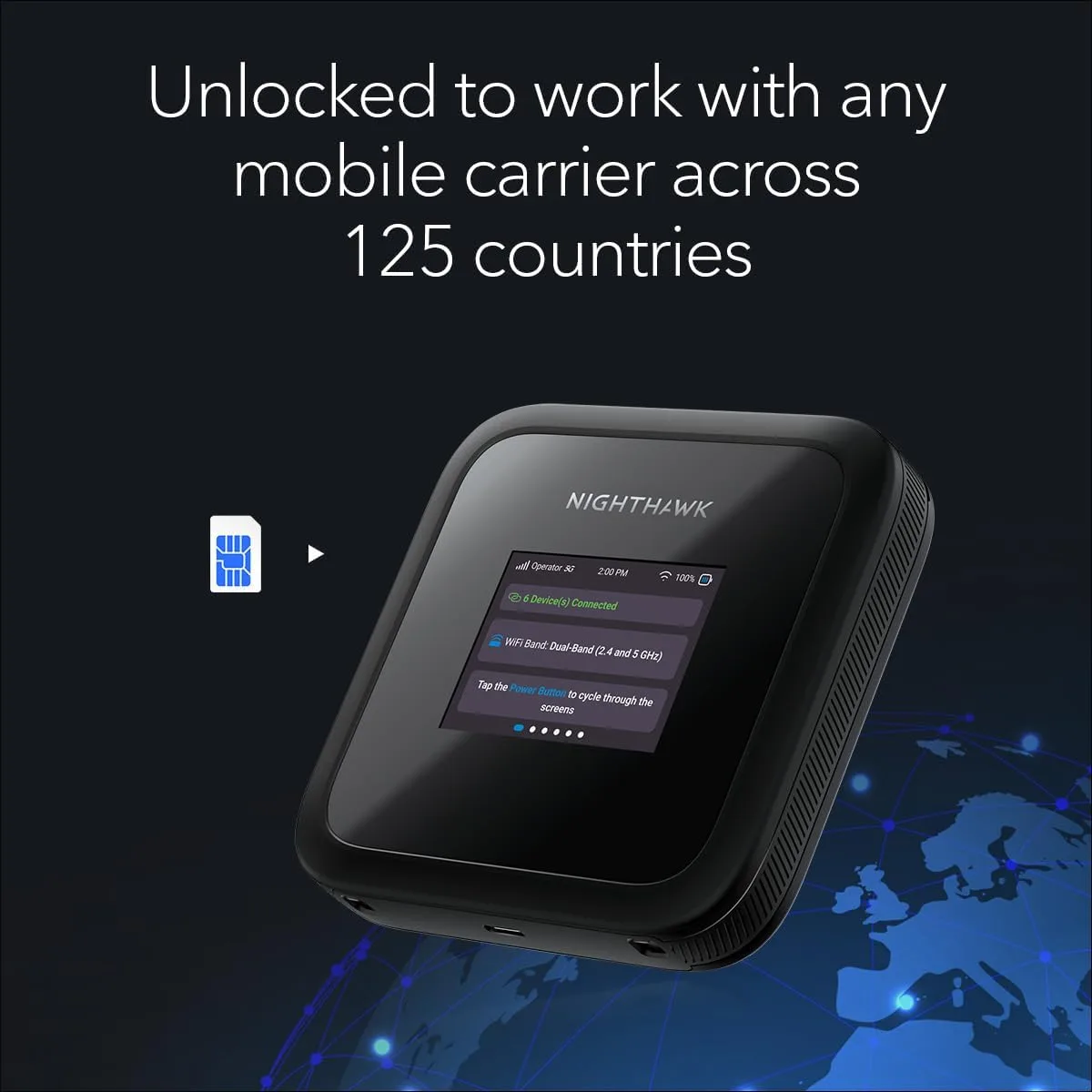 Мобільний маршрутизатор NETGEAR MH3150 Nighthawk M3 AX3600, 5G/4G/LTE, 1xUSB TypeC, 2xTS-9