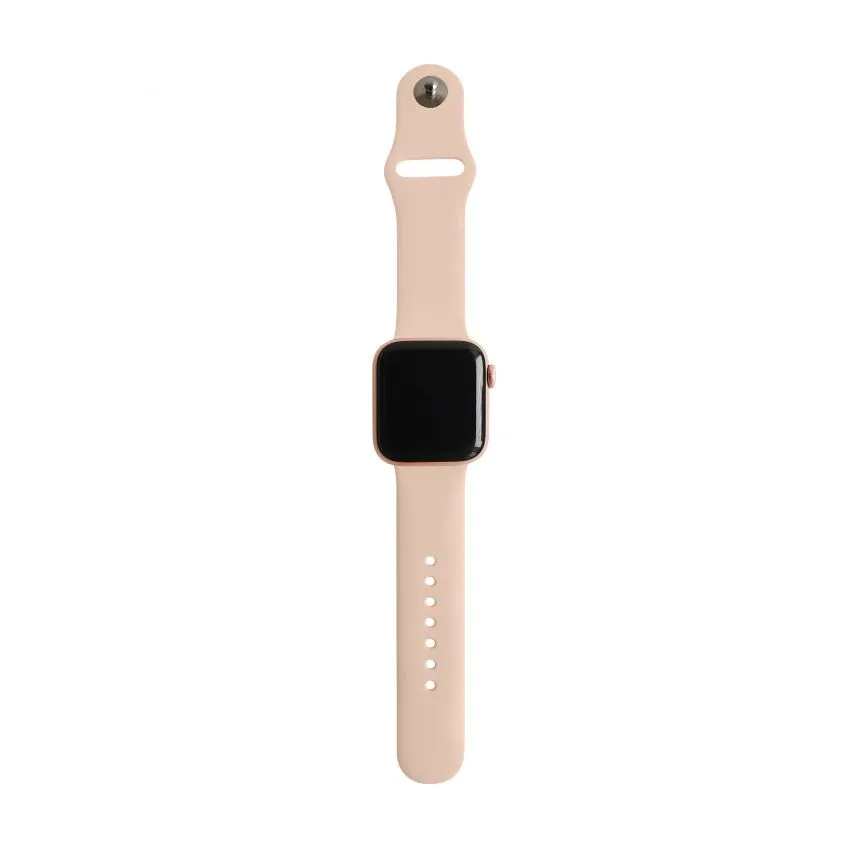 Ремешок Apple силиконовый 42-44мм S/M розовый