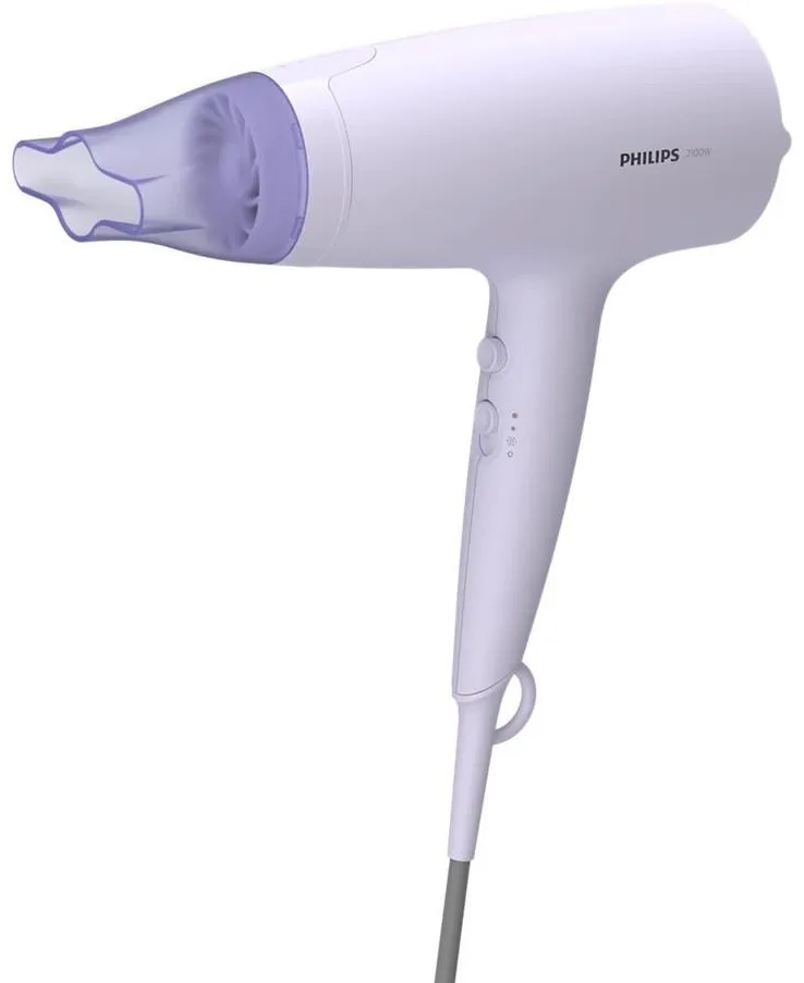 Фен Philips 3000 Series, 2100 Вт, 3 скорости, холодный обдув, фиолетовый