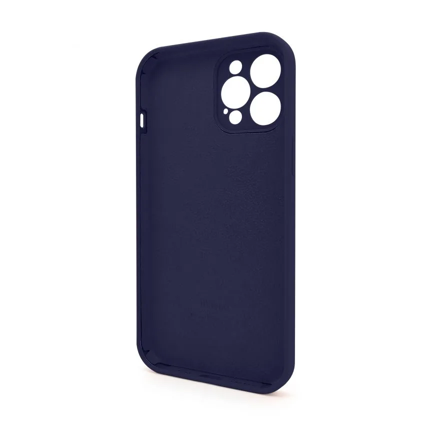 Чохол силіконовий для смартфона 12 Pro Max закрита камера синій