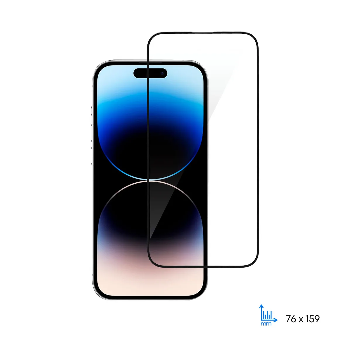 Защитное стекло 2E для iPhone 14 Pro Max, 2.5D FCFG, (1 упаковка), черная рамка.