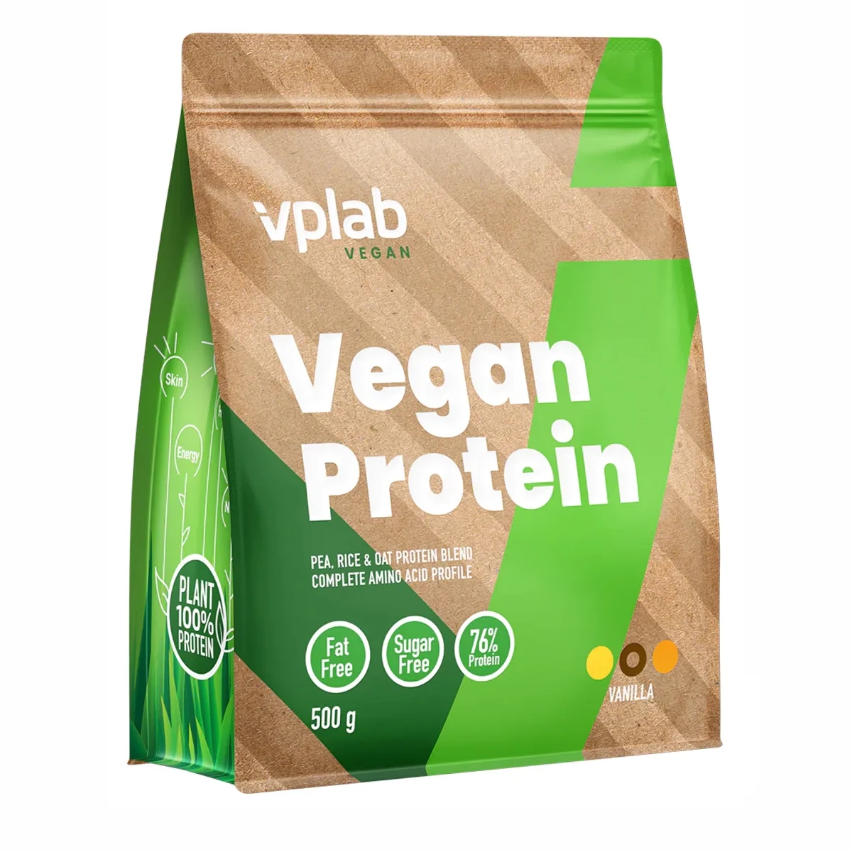 VPLab Vegan Protein 500g Ізолят горохового протеїну Ванільний смак
