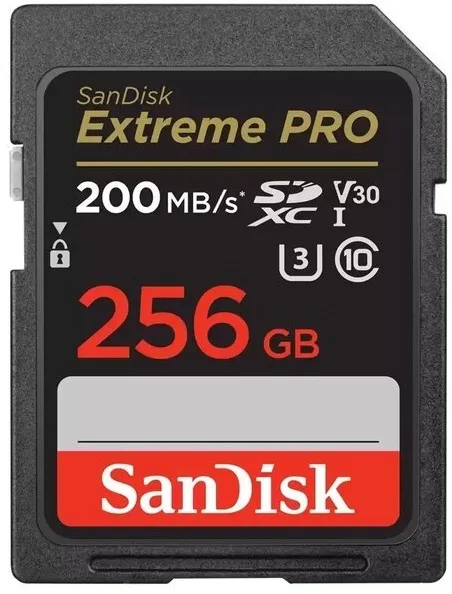 Карта пам'яті SanDisk SD 256ГБ UHS-I V30 140МБ/с Чорна