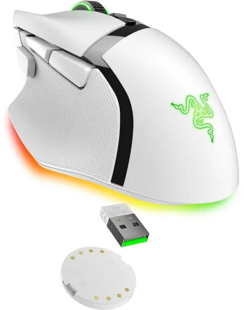 Миша Razer Basilisk V3 Pro 35K, RGB, USB-A/WL/BT, білий