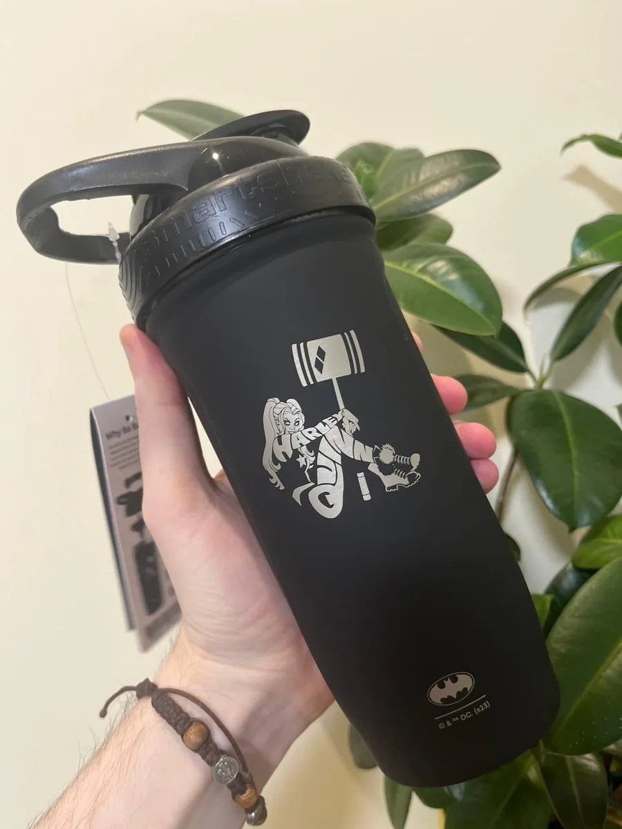 Шейкер спортивний SmartShake нержавіюча сталь 900 мл чорний