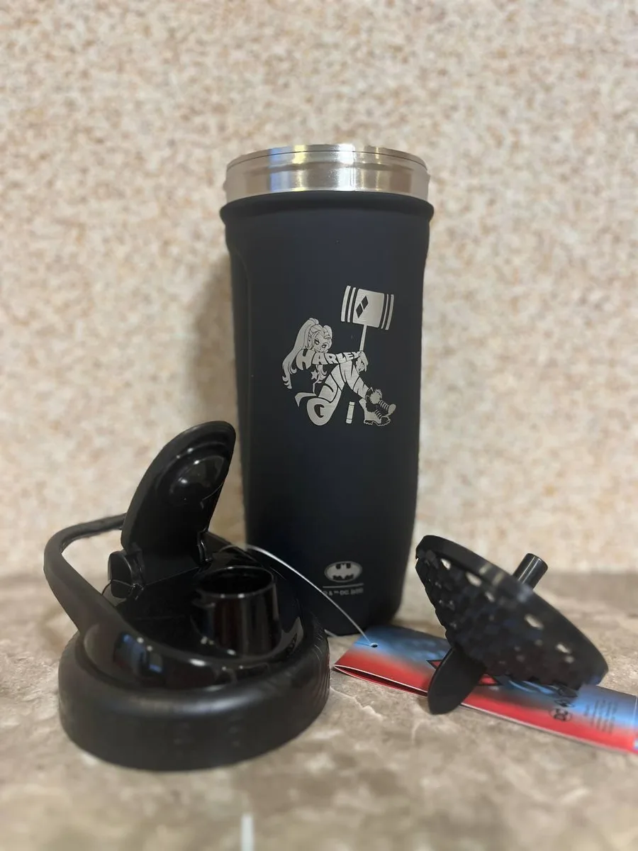 Шейкер спортивний SmartShake нержавіюча сталь 900 мл чорний