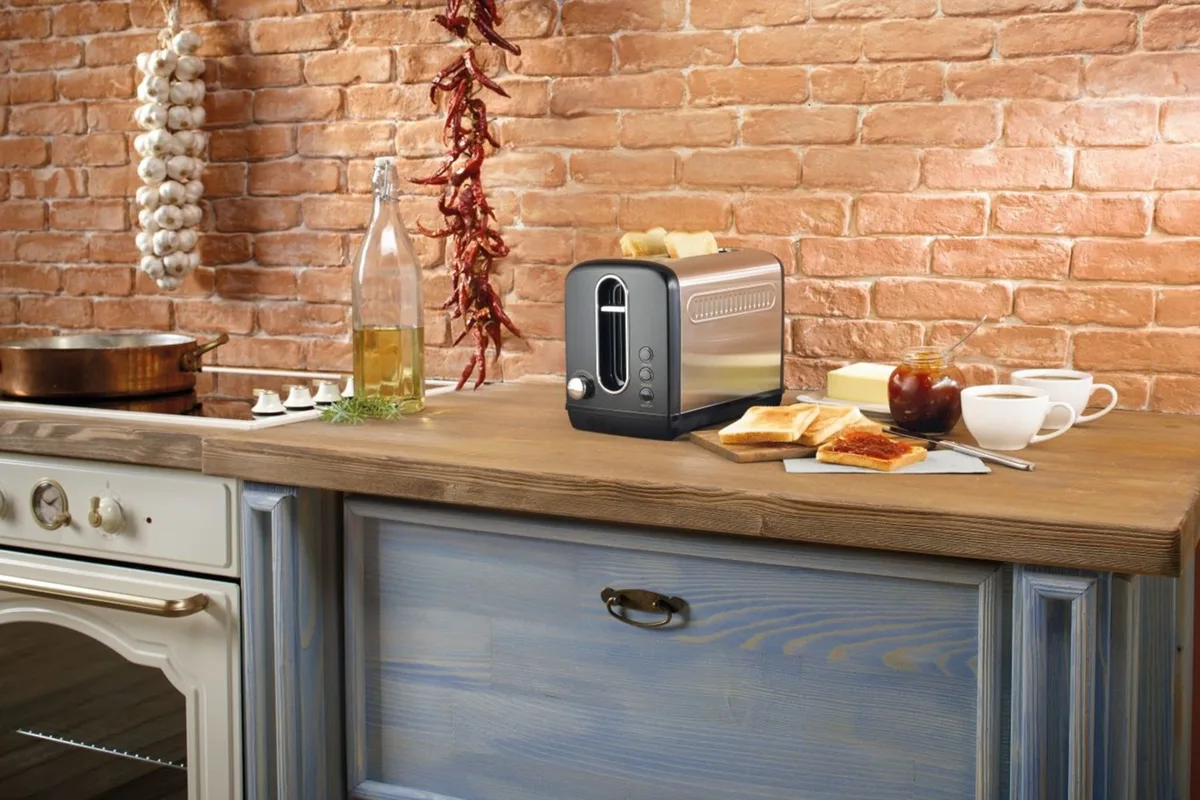 Тостер Gorenje пластик метал 29,5х22,2х18 см чорний нержавіюча сталь 950 Вт 2 тости 6 режимів
