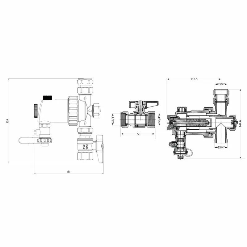 Фильтр-дешламатор 3/4" магнитный Thermo Alliance Forte армированный полиамид PA66G30