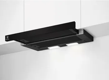 Витяжка Electrolux телескопічна чорна 59 см алюмінієвий фільтр 410 м³/год